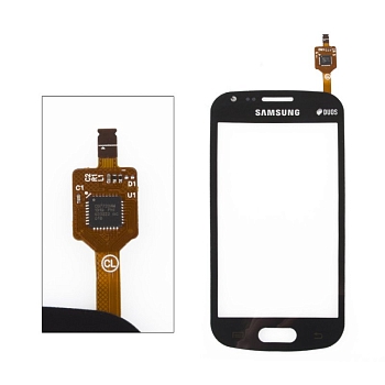 Сенсорное стекло (тачскрин) для Samsung Galaxy S Duos GT-S7562, черный